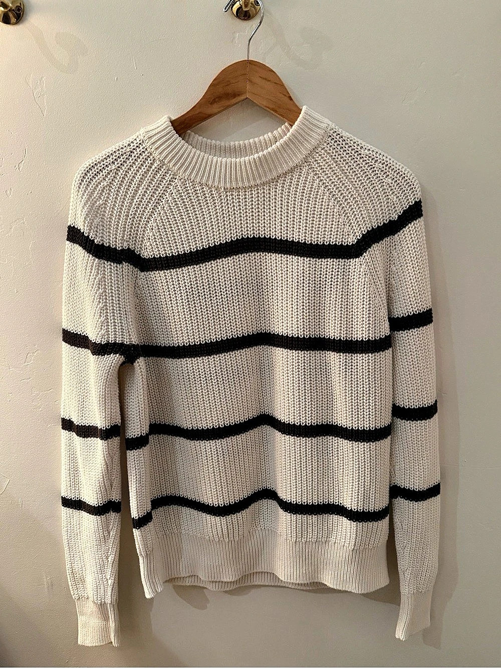 Pistola Edie Sweater Striped Cotton Cream & Green Small